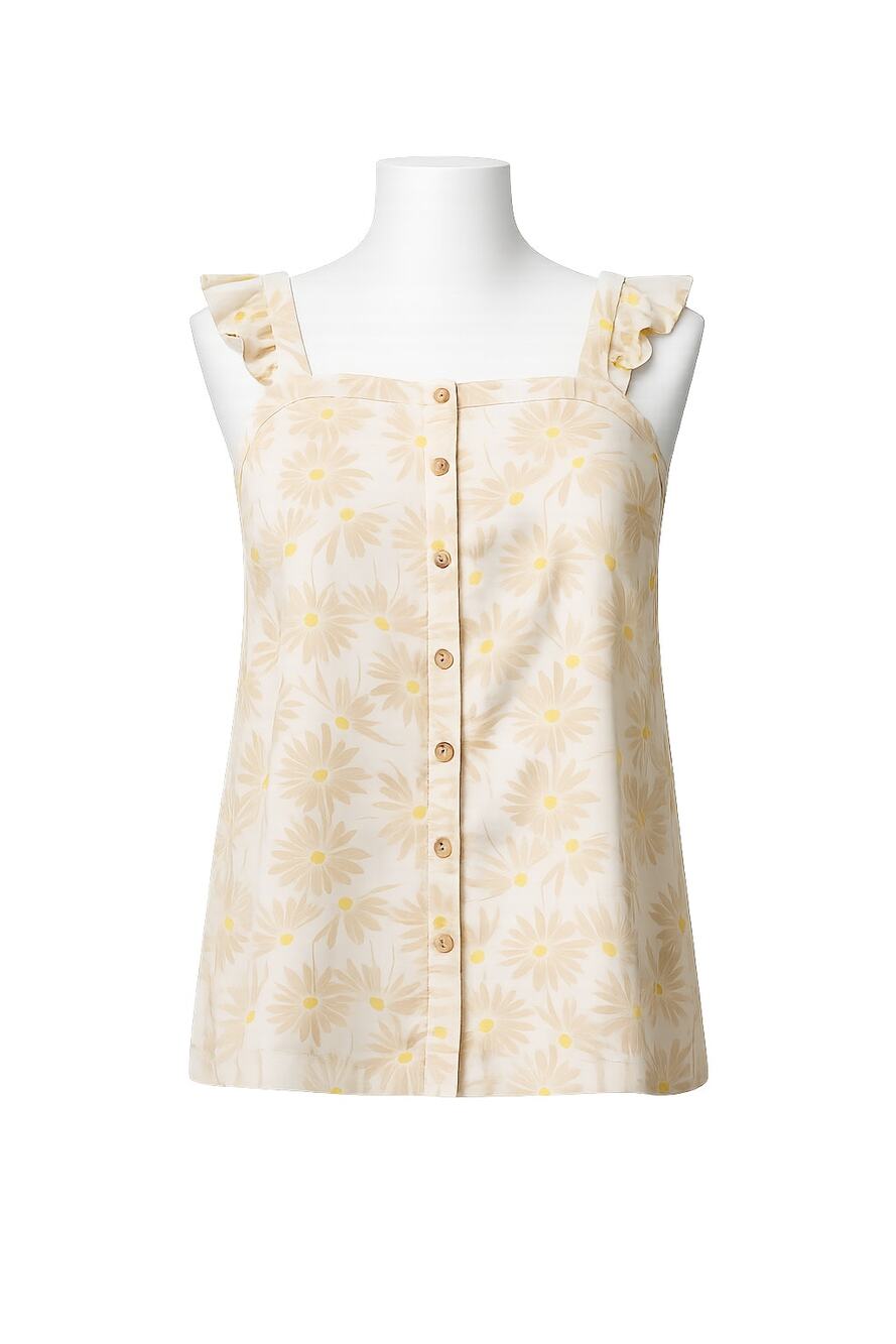Torrid Double Gauze Ruffle Button Front Tank Top • Size 3X